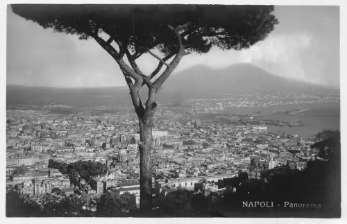 C082 Italien Napoli Panorama Vintage Postkarte