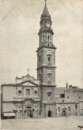 C084 Italien Napoli Chiesa del Carmine Vintage Postkarte