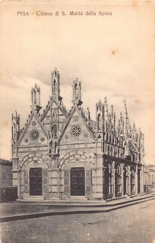 C084 Italien Pisa Chiesa di S. Maria della Spina Vintage Postkarte