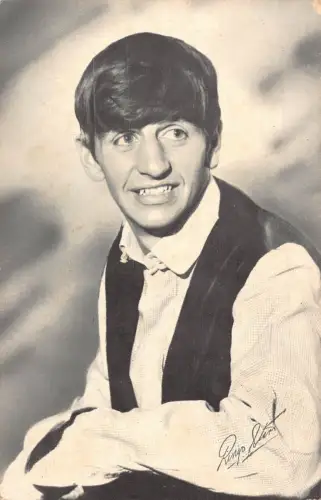 G008 Beatles Ringo Starr berühmter Musiker Postkarte