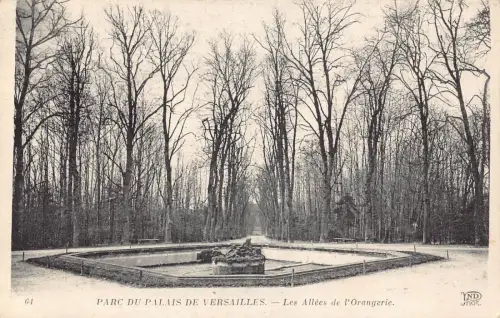 Frankreich Parc du Palais de Versailles Allees de l'Orangerie Park Postkarte