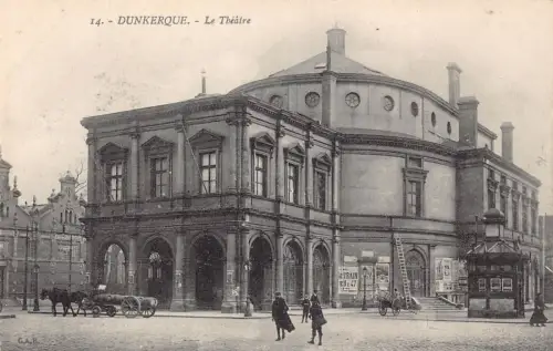 Frankreich Dunkerque Le Theater Theater Kutsche Leiter Vintage Postkarte