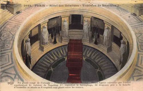 Frankreich Paris Hotel des Invalides Grab Napoleons Vintage Postkarte