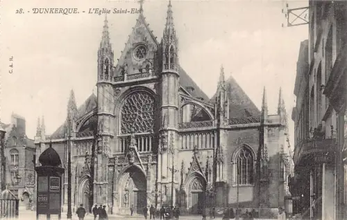 Frankreich Dunkerque L'Eglise Saint Eloi Kirche Vintage Postkarte