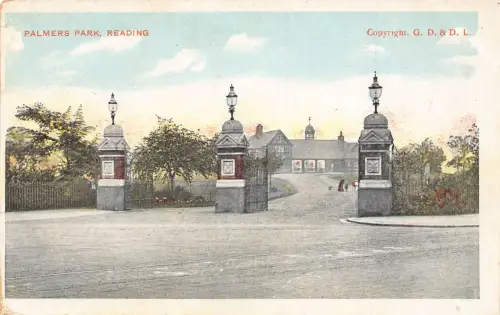 England Palmers Park Reading Vintage Postkarte