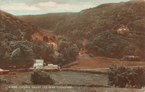 England 1928 Fuchsia Valley Lee in der Nähe von Ilfracombe Vintage Postkarte