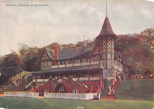 England 1908 Athletic Pavilion at Bournville alte Postkarte