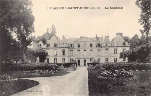 Frankreich Le Mesnil Saint Denis Schloss Schloss Vintage Postkarte