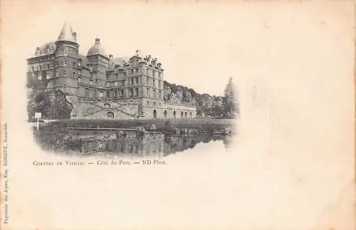 Frankreich Schloss Chateau de Vizille Cote du Parc Vintage Postkarte
