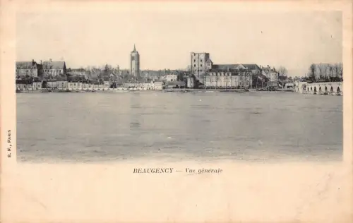 Frankreich Beaugency Gesamtansicht Vintage Postkarte
