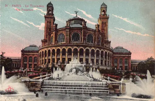Frankreich Trocadero Palace Paris Vintage Postkarte