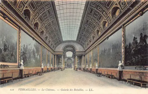 Frankreich Versailles Schloss Galerie des Batailles Schloss Schlachthalle Postkarte