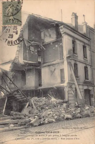 Frankreich Nancy 1920 1. Weltkrieg bombardiertes Gebäude Vintage Postkarte