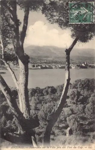 C076 Frankreich Antibes Panorama sur la Ville pris des Pins du Cap 1913 Postkarte