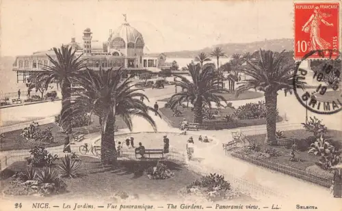 C070 Frankreich Schöne Die Gärten 1919 alte Postkarte