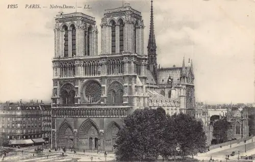 C059 Frankreich Paris Notre-Dame Vintage Postkarte
