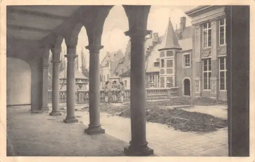 C054 Belgien Bruxelles Palais des Archiducs Plaza 1935 Vintage Postkarte