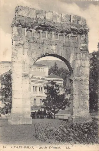 C076 Frankreich Aix Les Bains Arc de Triomphe Vintage Postkarte