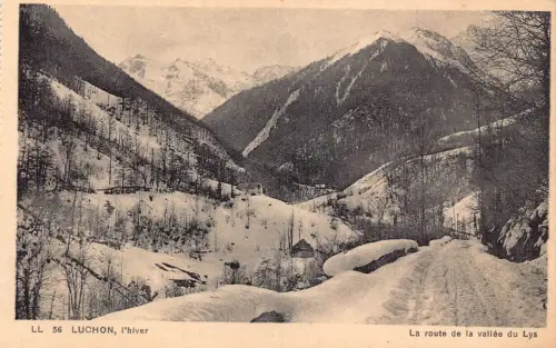 C071 Frankreich Luchon La Route de la valle du Lys Vintage Postkarte