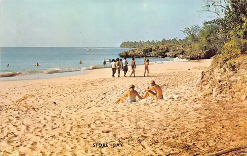 A975 Tobago 1966 Store Bay Greetings from Tobago Beach Vintage Postkarte