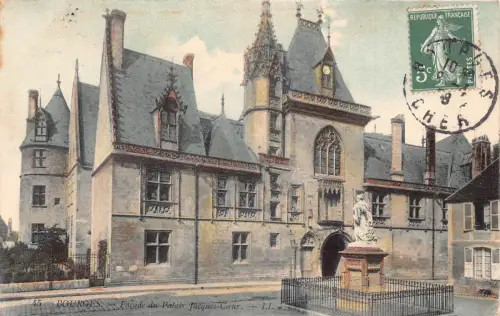 C070 Frankreich Bourges Palais Jacques Coeur Vintage Postkarte