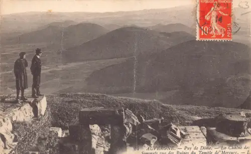 C070 Frankreich Auvergne Puy de Dome Ruines du Temple de Mercure 1914 Postkarte