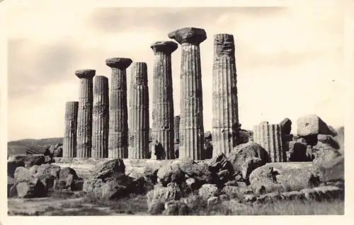 C079 Italien Agrigent Templo di Ercole Vintage Postkarte