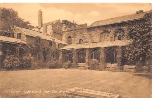 A953 England Chester Cathedral The Cloisters Vintage Postkarte
