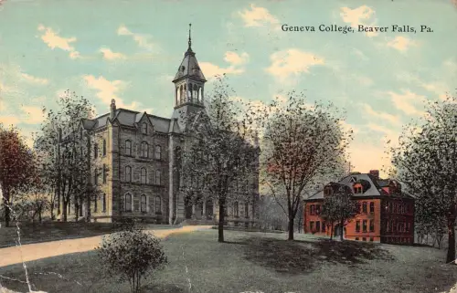 A969 USA 1911 Geneva College Beaver Falls Philadelphia Postkarte