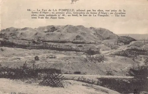 A986 Algerien Fort de La Pompelle WWI Katastrophenbombardement Vintage Postkarte