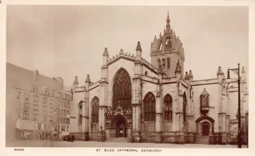 A981 Schottland St Giles Cathedral Edinburgh RPPC Vintage Postkarte