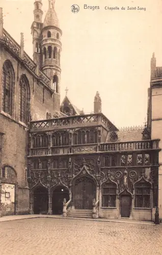 C055 Belgien Brügge Chapelle du Saint-Sang Vintage Postkarte