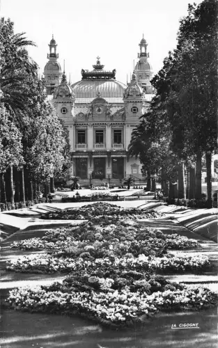 A973 Monaco Monte Carlo Gärten und Casino Vintage Postkarte