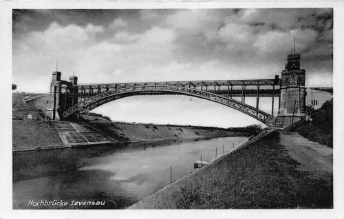 A974 Deutschland Hochbrücke Levensau Brücke Vintage Postkarte
