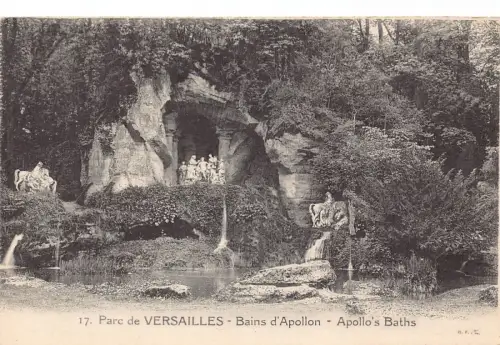 C053 Frankreich Parc de Versailles Apollonbäder Vintage Postkarte