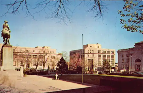 A968 US 1967 Ansicht des Rodney Square Wilmington Delaware Vintage Postkarte