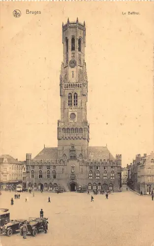 C055 Belgien Brügge Le Beffroi Turm Vintage Postkarte