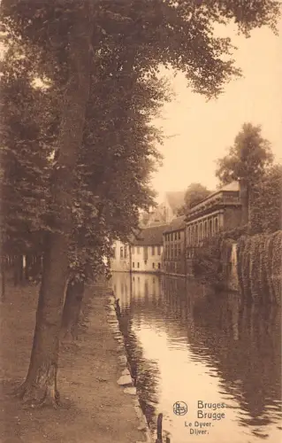 C055 Belgien Brügge Le Dyver Vintage Postkarte