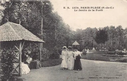 C051 Frankreich Paris Plage Le Jardin de la Foret Vintage Postkarte