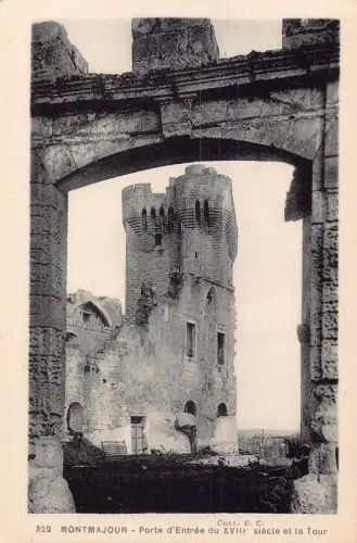 C050 Frankreich Montmajour Porte d'Entree du XVIII siecle et la Tour Postkarte