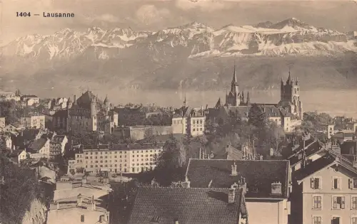 A962 Schweiz Lausanne Gesamtansicht Vintage Postkarte