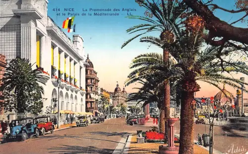 C049 Frankreich Nice La Promenade des Anglais, Palais de la Mediterranee Postkarte