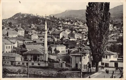 A956 Bosnien und Herzegowina 1933 Sarajevo Gesamtansicht RPPC Vintage Postkarte