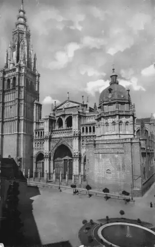 A954 Spanien Toledo Kathedrale Gesamtansicht PPC Vintage Postkarte