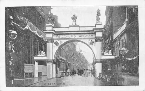 A956 England Welcome to Birmingham Arch Vintage Postkarte