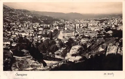 A956 Bosnien und Herzegowina Sarajevo Gesamtansicht RPPC Postkarte