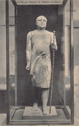 A954 Ägypten Museum Statue de Cheikh el Beled Kairo Vintage Postkarte