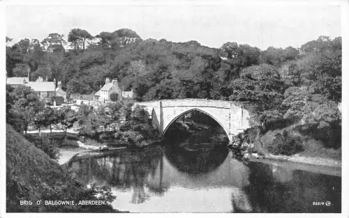 A951 Schottland Brig O Balgownie Aberdeen Bridge Vintage Postkarte