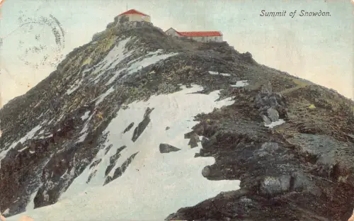 A947 England Summit of Snowdon Vintage Postkarte