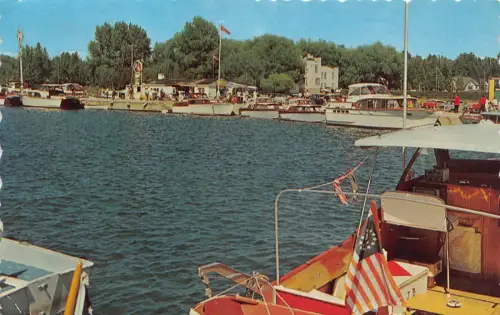 A952 Kanada 1964 Hafenszene in Port Elgin Ontario Vintage Postkarte